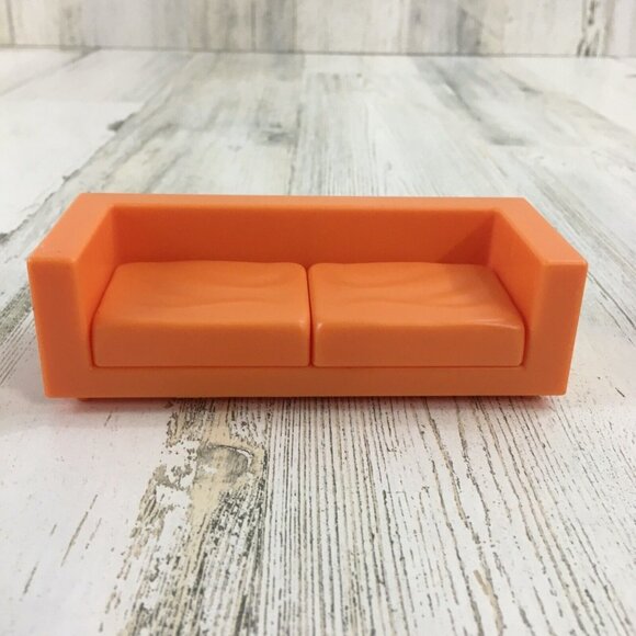 Bluey ORANGE COUCH Sofa with Cushions for Home Playset Living Room Furniture - Picture 1 of 7